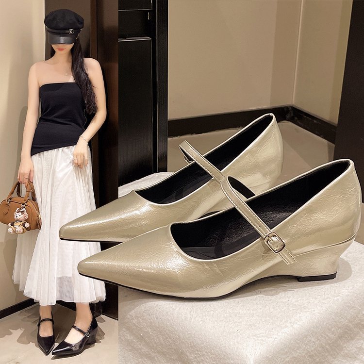 Damen elegante Mary Jane Pumps mit schickem Absatz EB