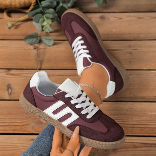 Damen modische Sneakers mit hochwertigem Veloursleder und rutschfester Sohle EB