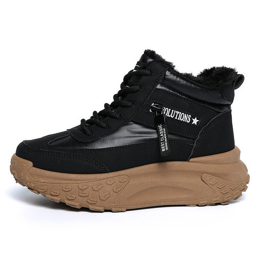 Damen High-Top Sneakers mit isolierendem Fleece und rutschfester Profilsohle EB