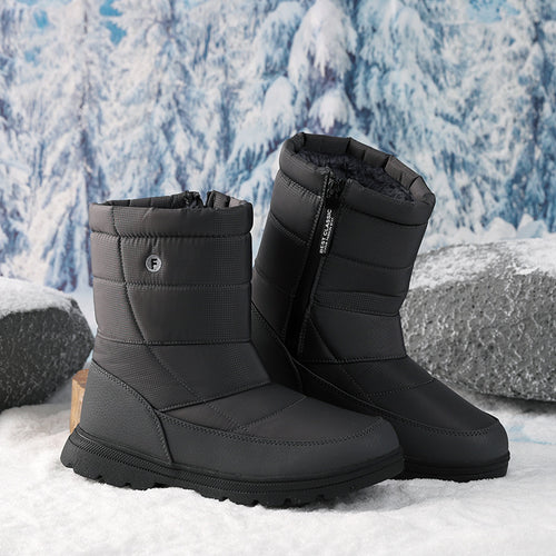 Damen isolierte Winterstiefel mit rutschfester Sohle und praktischem Schnellverschluss EB