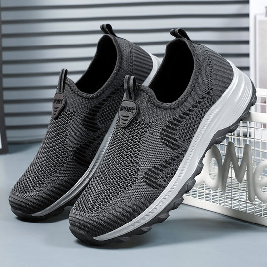 Damen Bequeme Slip-On Sportschuhe mit atmungsaktivem Mesh-Obermaterial EB