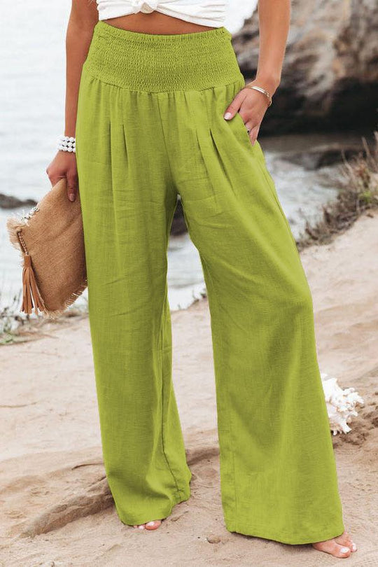 Damen weiter Sommerhose mit elastischem Bund EB
