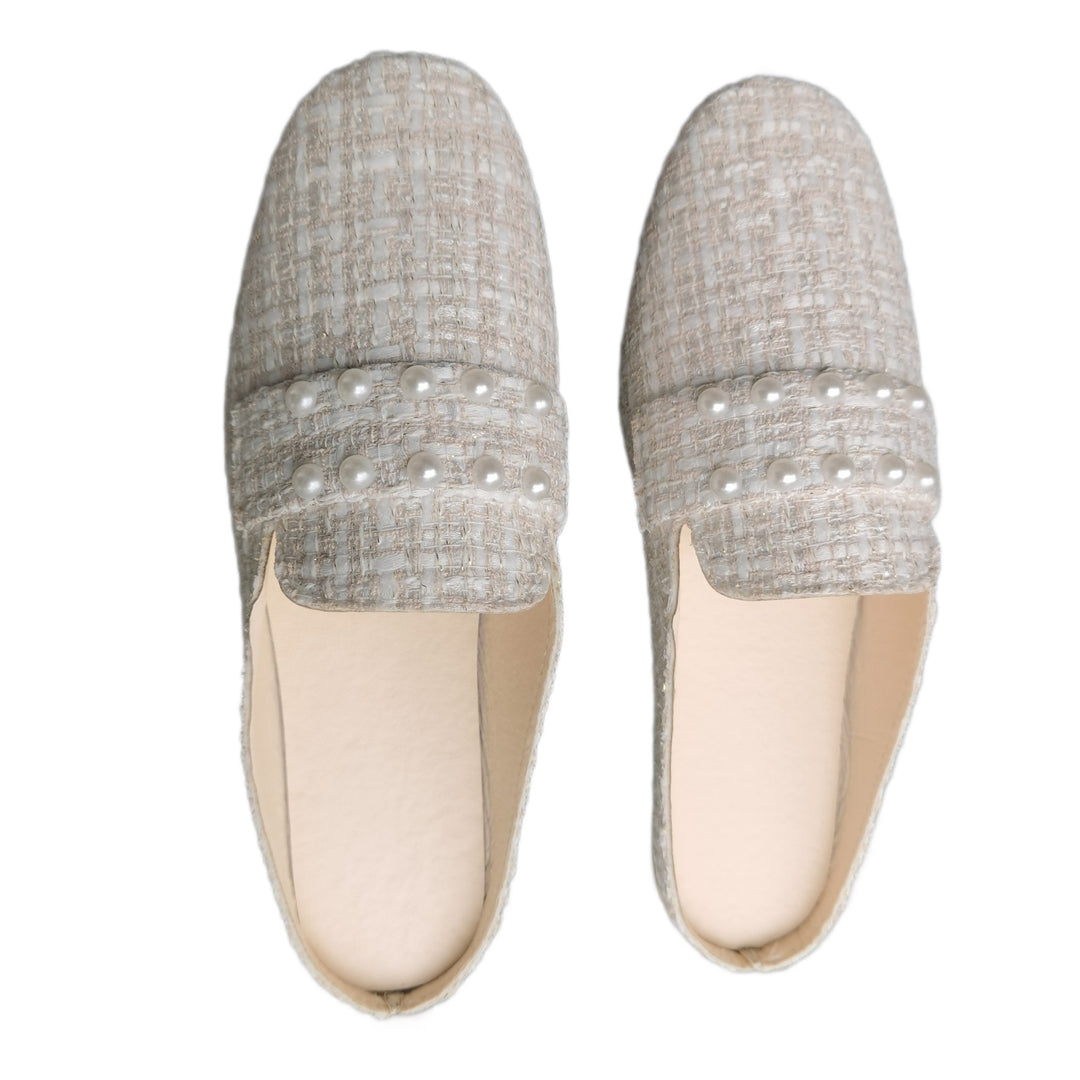 Damen Elegante und bequeme Slipper mit Perlenapplikation EB