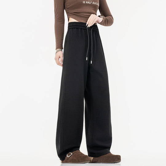 Damen weite Lounge-Jogginghose mit elastischem Bund, Kordelzug und legerer Culotte-Passform EB