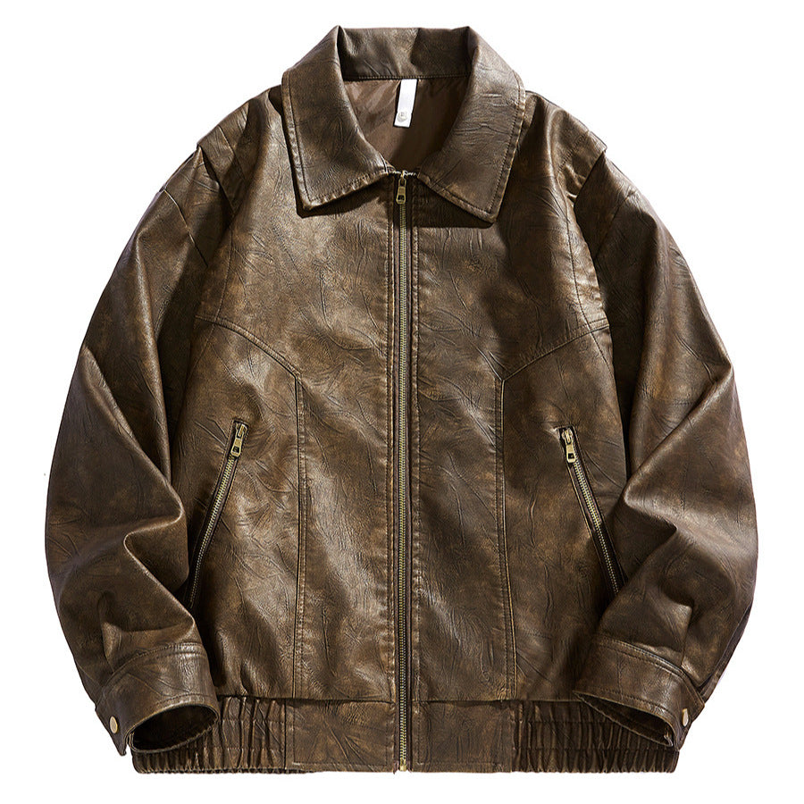 Herren kurz geschnittene jacke mit elastischem Bund und Taschen EB