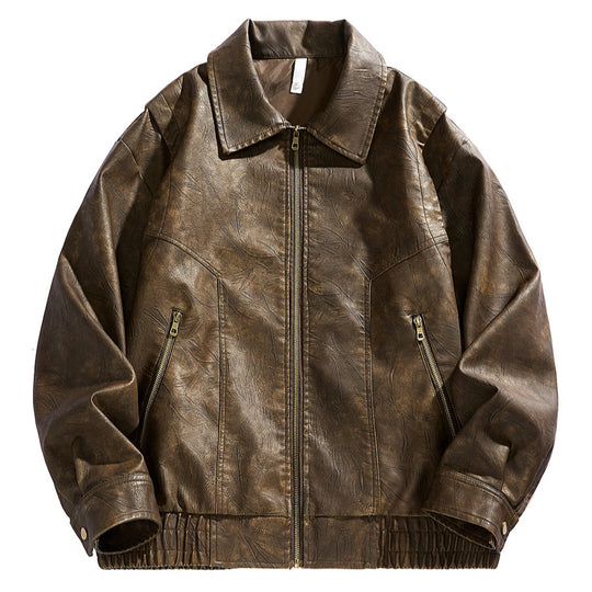 Herren kurz geschnittene jacke mit elastischem Bund und Taschen EB