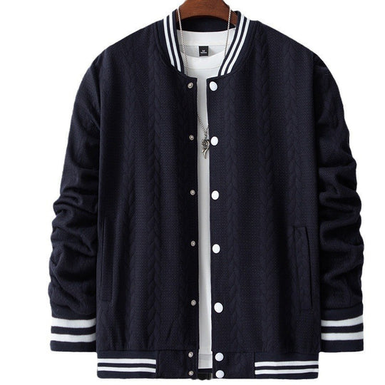 Herren Freizeitjacke im modernen Design mit strukturiertem Strickmuster EB