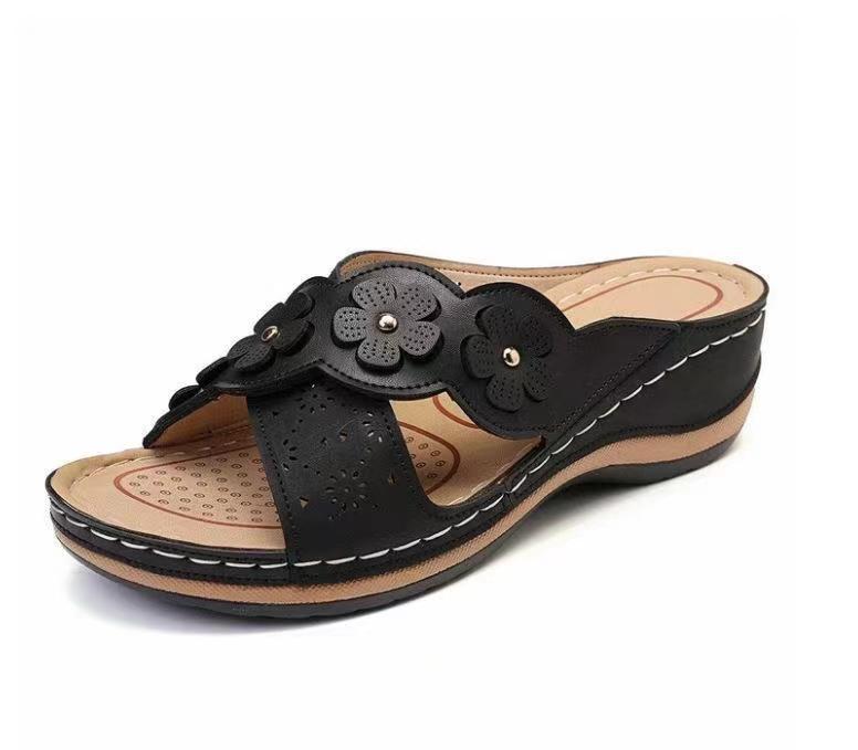 Damen Sandalen mit floralen Akzenten EB