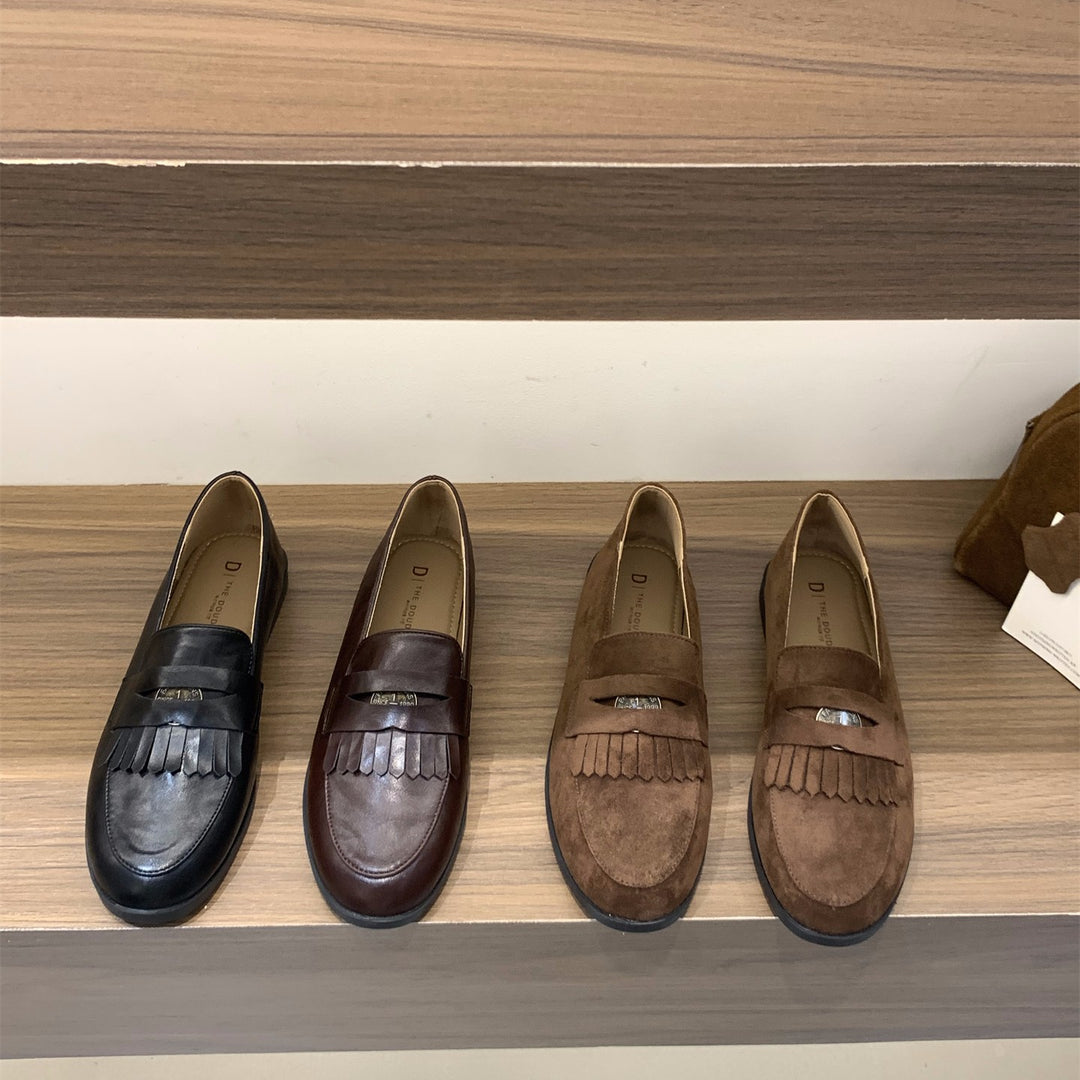 Damen elegante Mokassins mit modischem Quasten-Design EB
