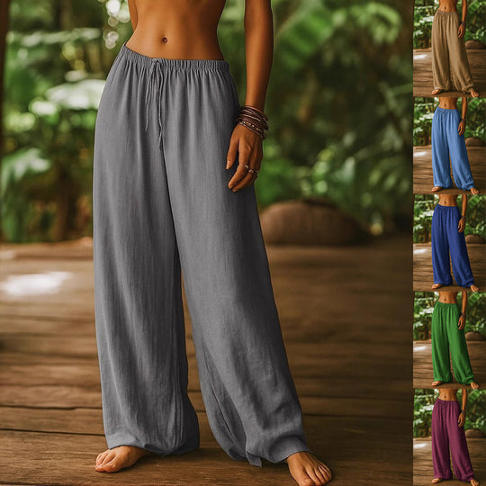 Damen Weite Leinenhose EB
