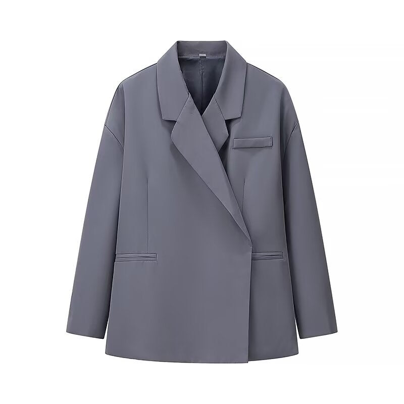 Damen elegante Oversize-Jacke mit schickem Revers EB