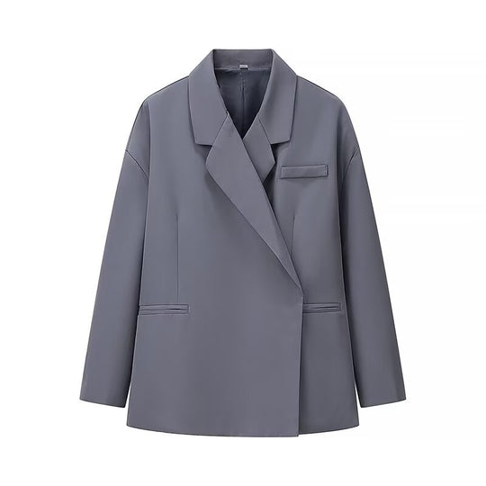 Damen elegante Oversize-Jacke mit schickem Revers EB
