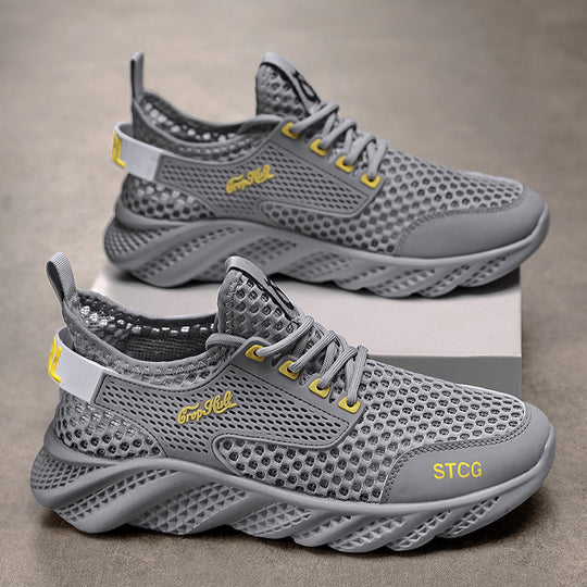 Damen atmungsaktive Mesh-Sneaker mit flexiblem Sohlen-Design EB