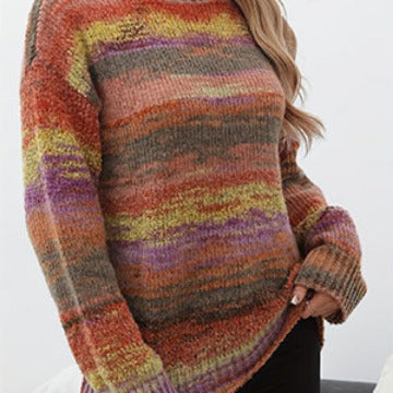 Damen kuscheliger Pullover mit modischem Farbverlauf EB