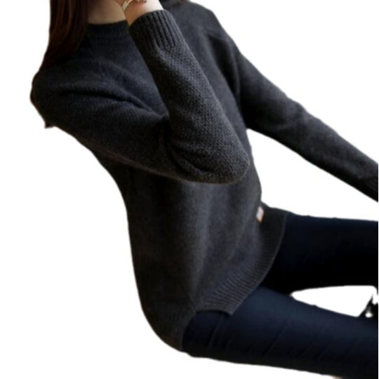 Damen eleganter Strickpullover mit strukturiertem Gewebe EB
