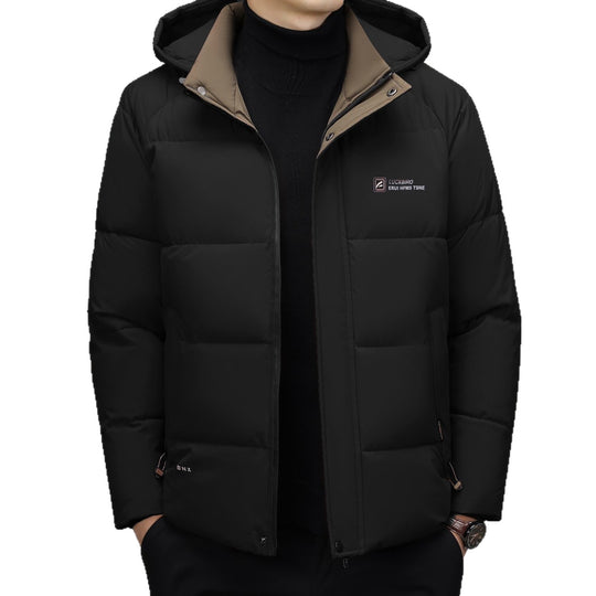 Herren Wattierte Stehkragenjacke mit wasserabweisender Oberfläche und Reißverschlusstaschen EB