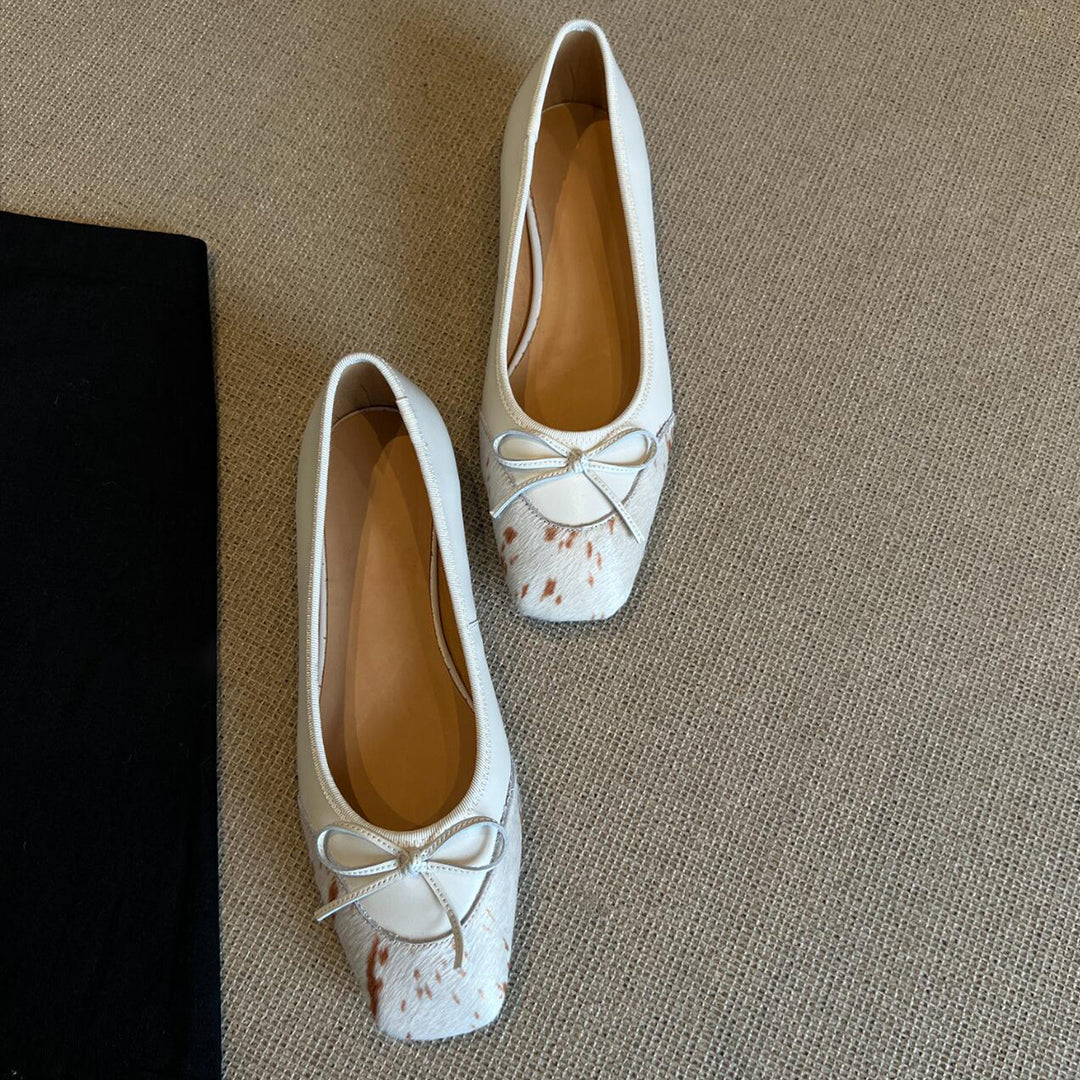 Damen Ballerina-Schuhe mit einzigartigem Design und charmantem Schleifendetail EB