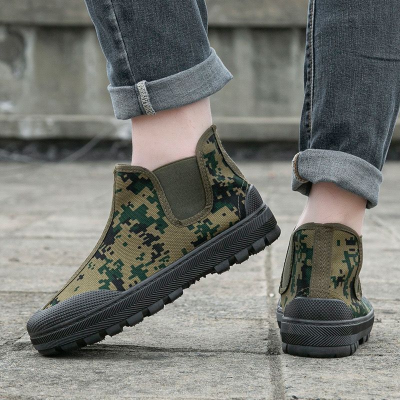 Damen Camouflage-Stiefeletten mit flexiblem Sohlenprofil EB