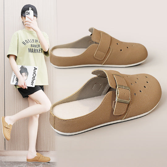 Damen Bequeme Clogs mit modischem Riemen und atmungsaktiver Obermaterialstruktur EB
