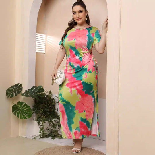 Damen Maxikleid mit elegantem farbverlauf EB