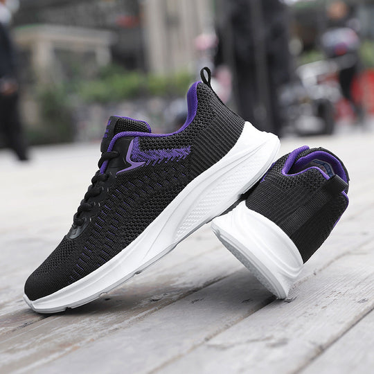 Damen Atmungsaktive Lauf-Sneaker mit elastischem Obermaterial und rutschfester Sohle EB