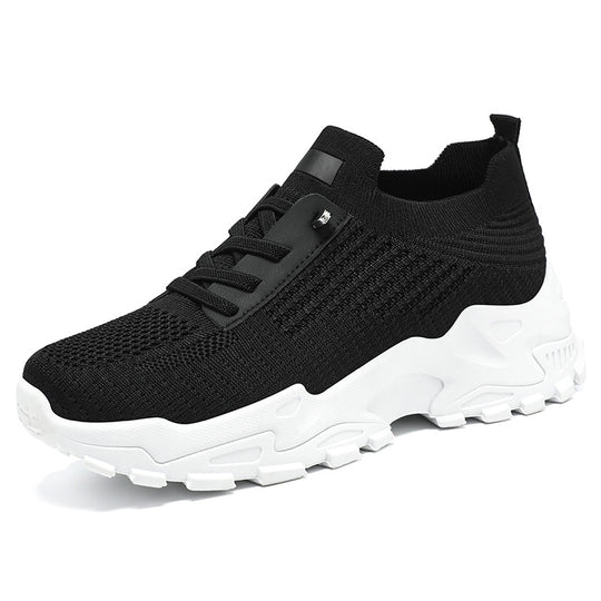 Damen Sportliche Slip-On Sneakers mit atmungsaktiver Strick-Oberfläche EB