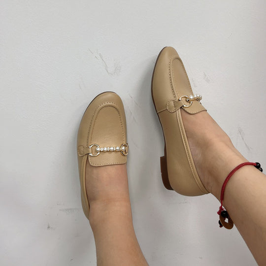 Damen Mokassins mit elegantem Perlen-Akzent EB