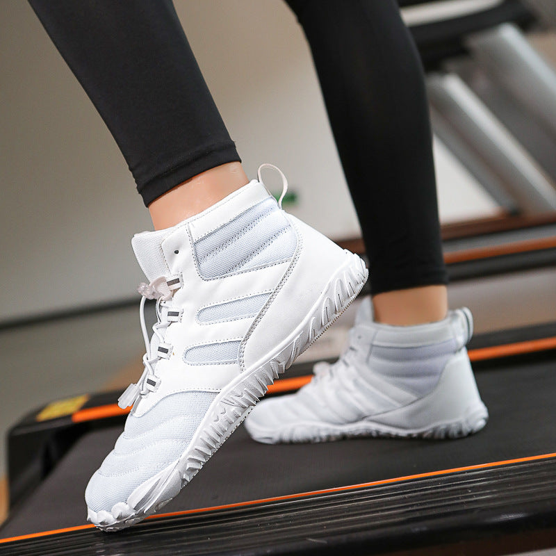 Unisex nan knöchelhoher barfußähnlicher Wassersportschuh mit Schnellzug-Schnürung und flexibler Profilsohle EB