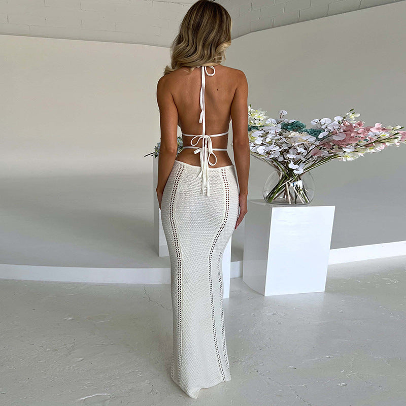 Damen Maxi-Strandkleid mit innovativem Cut-Out-Design EB