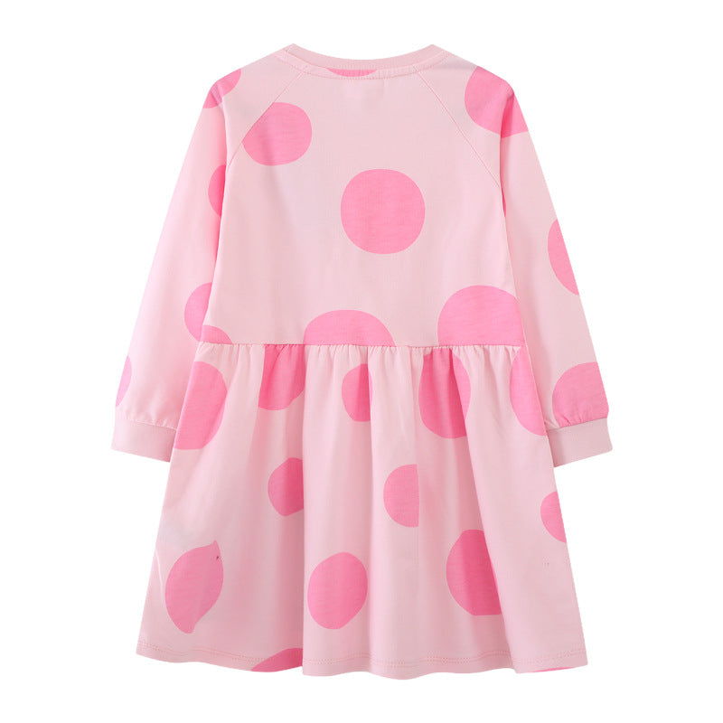 Mädchen Langarmkleid mit lustigem Käfermotiv EB