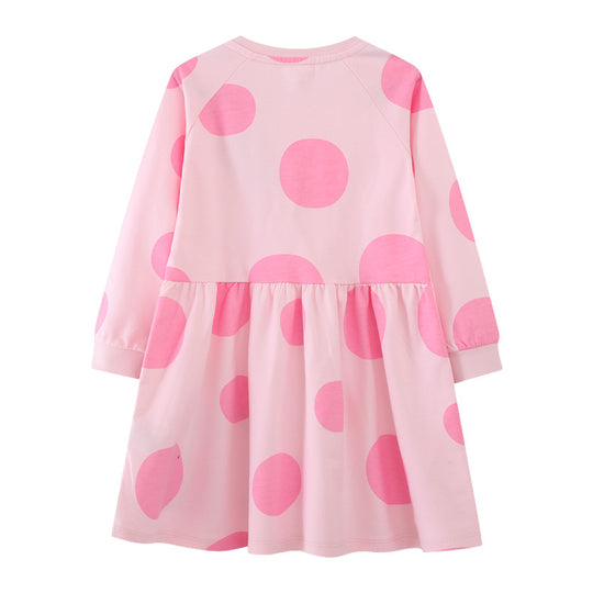 Mädchen Langarmkleid mit lustigem Käfermotiv EB