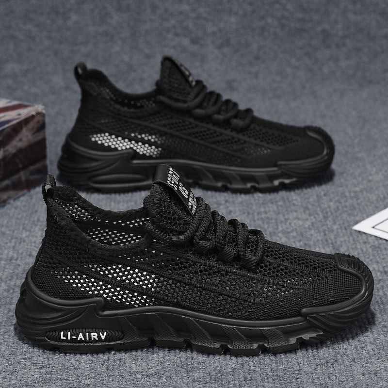 Damen Atmungsaktive Sportsneakers mit elastischer Schnürung und robustem Sohlenprofil EB