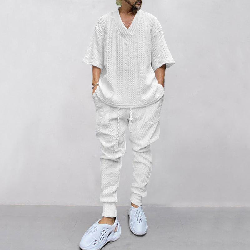 Herren lässiges Freizeit-Set mit oversized Pullover und bequemen Jogginghosen EB