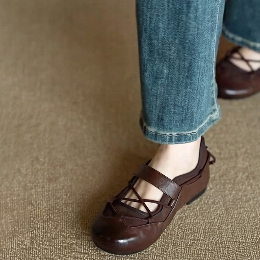 Damen Ballerinas mit verstellbarem Riemchen EB