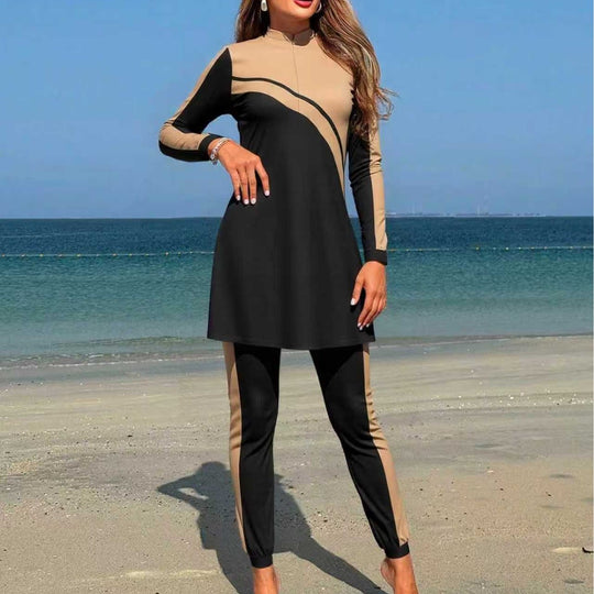 Damen Sport-Oberteil mit eleganter Leggings EB