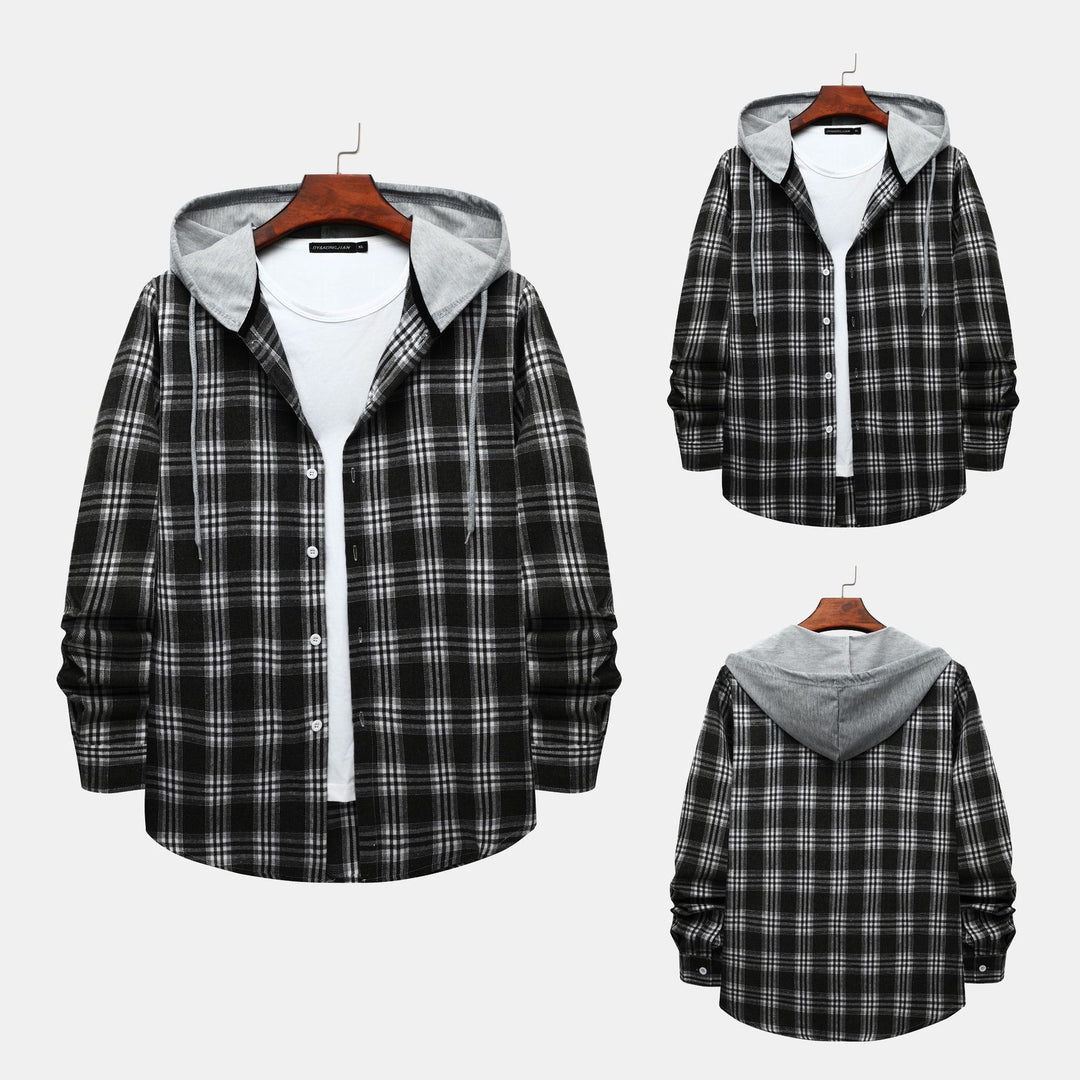 Damen Flanelljacke mit Kapuze EB
