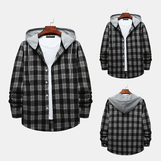 Damen Flanelljacke mit Kapuze EB