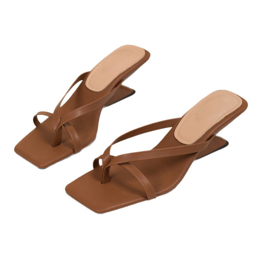 Damen Slingback-Sandalen mit modischen gekreuzten Riemen und komfortabler Sohle EB