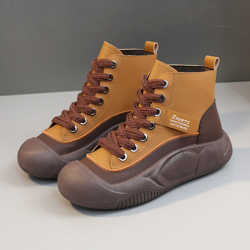 Damen trendige High-Top Sneakers mit rutschfester Sohle und atmungsaktivem Obermaterial EB