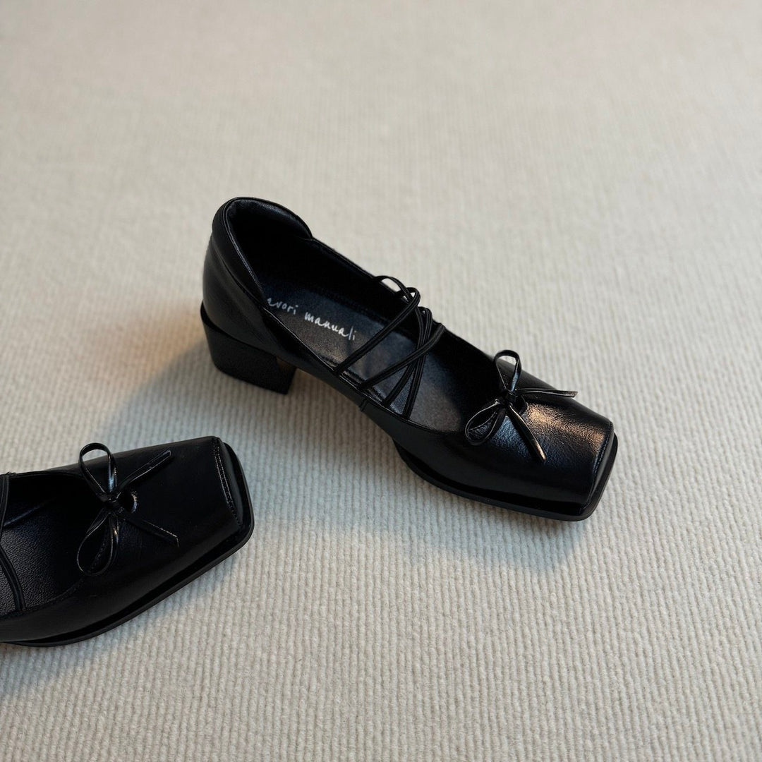 Damen Ballerinas mit dekorativen Schleifen und hochwertiger Metallic-Oberfläche EB