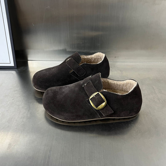 Damen Komfortable Clogs mit weichem Innenfutter und innovativem Schnallenverschluss EB