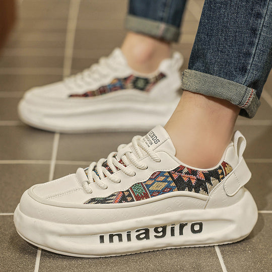 Damen Modische Sneakers mit einzigartigem Mustereinsatz EB