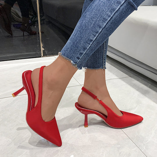 Damen Slingback-Pumps mit spitzem Zehenbereich EB