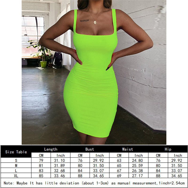 Damen Bodycon Minikleid mit breiten Trägern und taillierter Silhouette EB