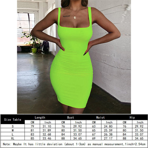 Damen Bodycon Minikleid mit breiten Trägern und taillierter Silhouette EB