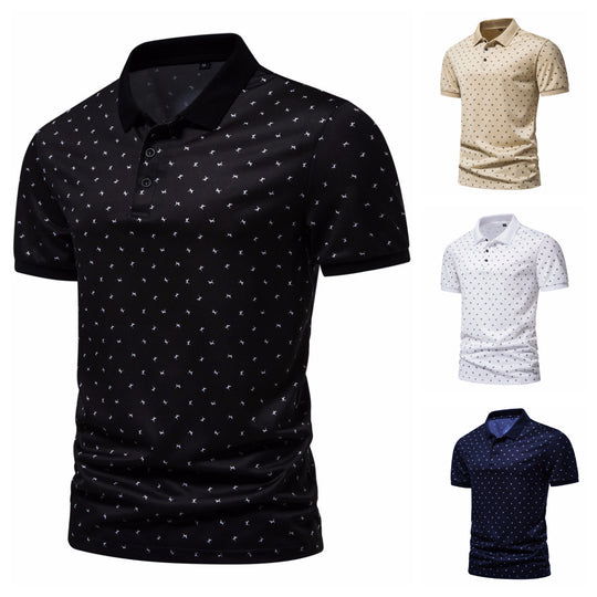 Herren Poloshirt mit modernem Muster und atmungsaktiven Eigenschaften EB