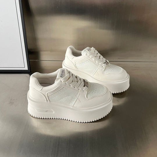 Damen Sneakers mit dickem Plateau und atmungsaktiver Obermaterialstruktur EB