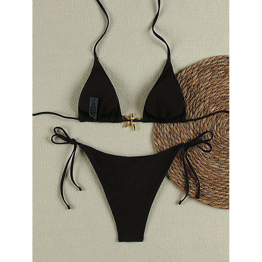 Damen Triangel-Bikini mit eleganter Stern-Applikation EB