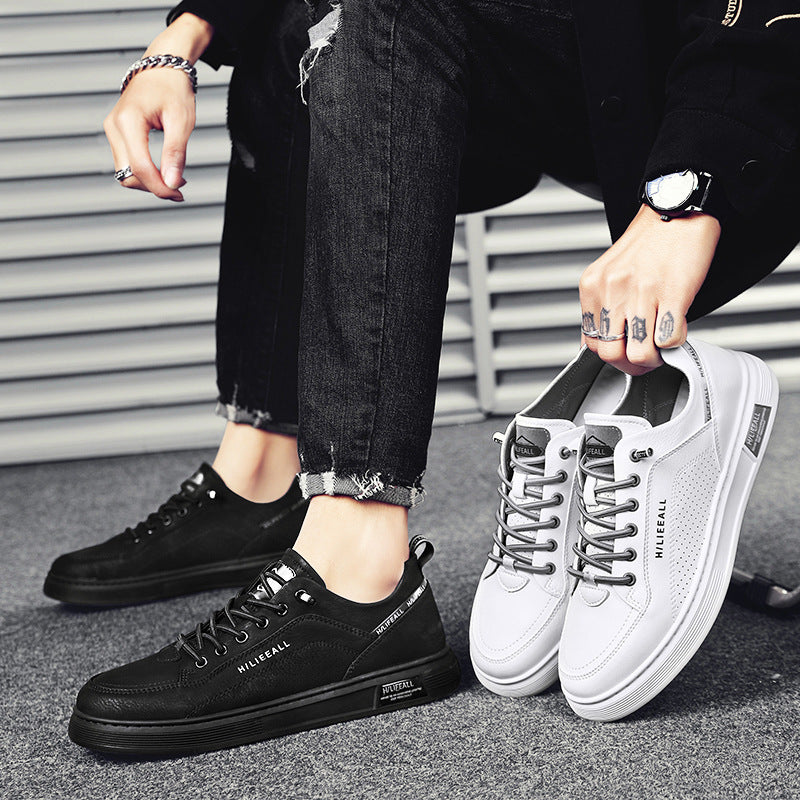 Herren niedrig geschnittener Sneaker mit perforierter Seitenwand, Metallösen und gedämpfter Plateausohle EB