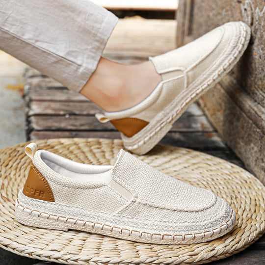 Damen Bequeme Slip-On Espadrilles mit elastischem Obermaterial und ökologischer Sohle EB